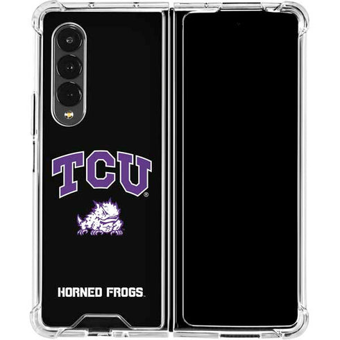 Texas Christian University TCU Horned Frogs Logo Galaxy Z Fold4 5G Clear Case