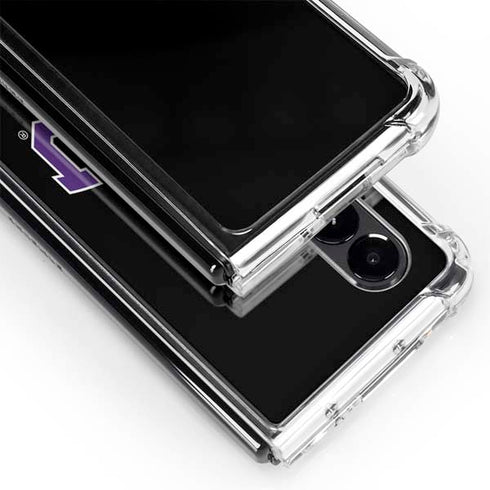 Texas Christian University TCU Horned Frogs Logo Galaxy Z Fold4 5G Clear Case