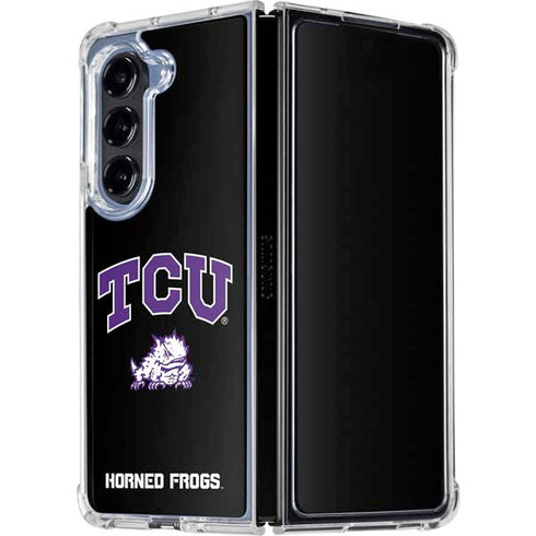 Texas Christian University TCU Horned Frogs Logo Galaxy Z Fold5 5G Clear Case