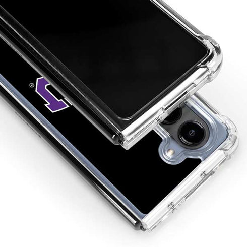 Texas Christian University TCU Horned Frogs Logo Galaxy Z Fold5 5G Clear Case