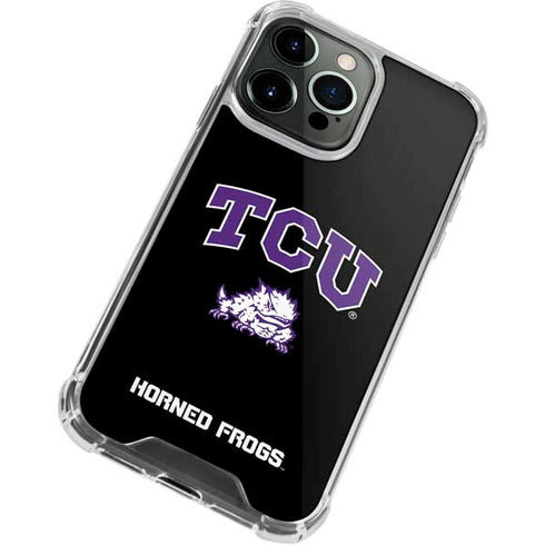 Texas Christian University TCU Horned Frogs Logo iPhone 14 Pro Max Clear Case