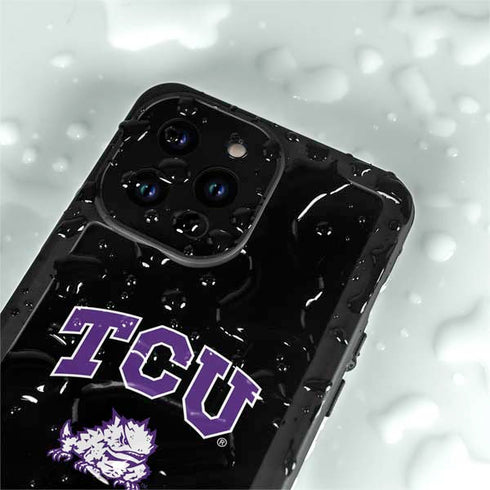 Texas Christian University TCU Horned Frogs Logo iPhone 14 Pro Max Waterproof Case