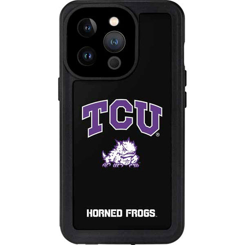 Texas Christian University TCU Horned Frogs Logo iPhone 14 Pro Waterproof Case