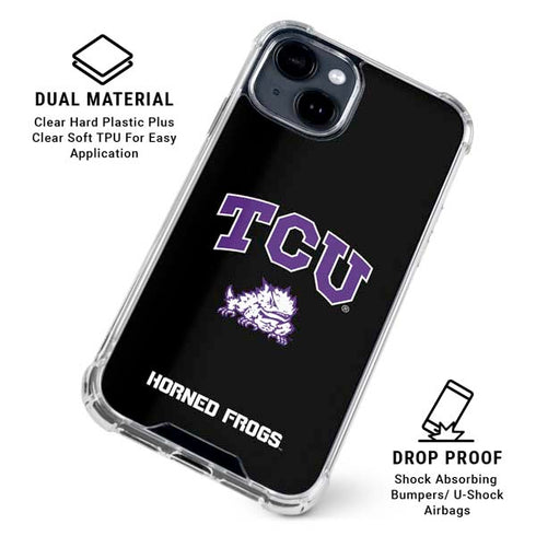 Texas Christian University TCU Horned Frogs Logo iPhone 15 Clear Case