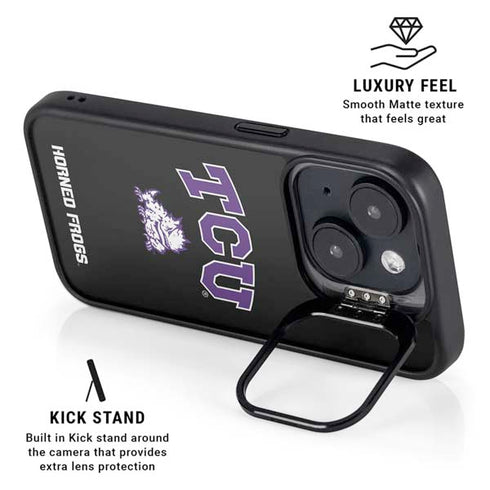 Texas Christian University TCU Horned Frogs Logo iPhone 15 Kickstand Case