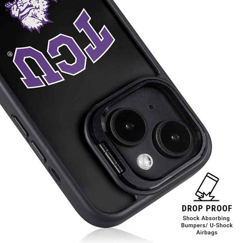 Texas Christian University TCU Horned Frogs Logo iPhone 15 Kickstand Case