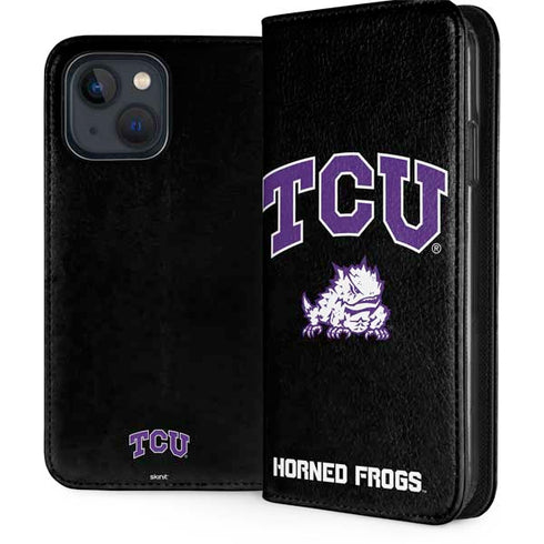 Texas Christian University TCU Horned Frogs Logo iPhone 15 Plus Folio Case