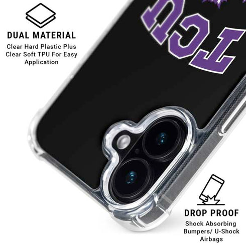 Texas Christian University TCU Horned Frogs Logo iPhone 16 Plus Clear Case