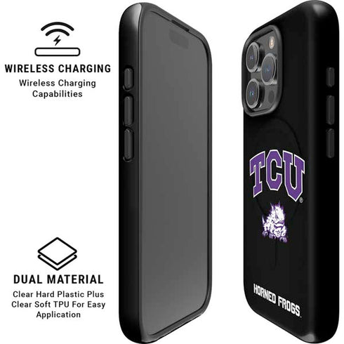 Texas Christian University TCU Horned Frogs Logo iPhone 16 Pro Max Magsafe Impact Case
