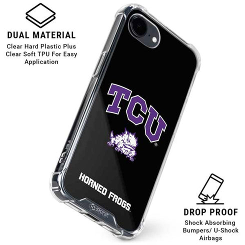 Texas Christian University TCU Horned Frogs Logo iPhone 16e Clear Case