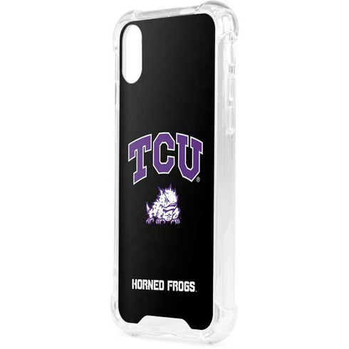Texas Christian University TCU Horned Frogs Logo iPhone XS Clear Case