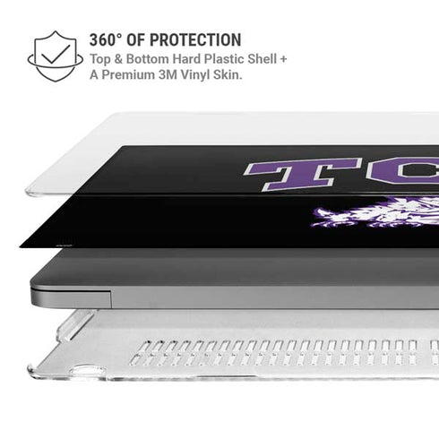 Texas Christian University TCU Horned Frogs Logo MacBook Pro 14in (2021-24) Case plus Skin