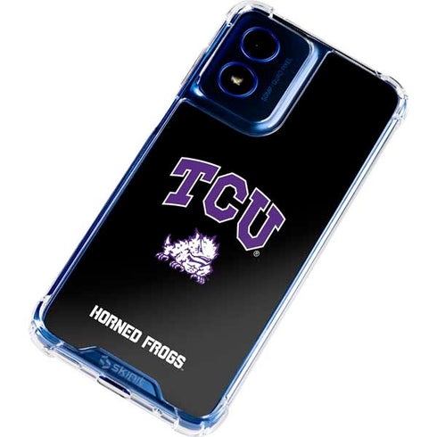 Texas Christian University TCU Horned Frogs Logo Moto G Play 4G (2024) Clear Case