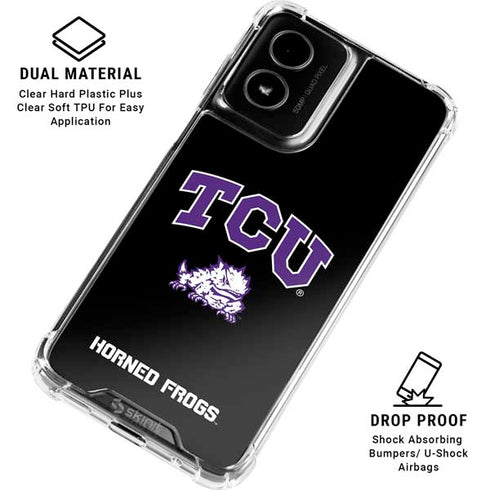 Texas Christian University TCU Horned Frogs Logo Moto G Power 5G (2024) Clear Case