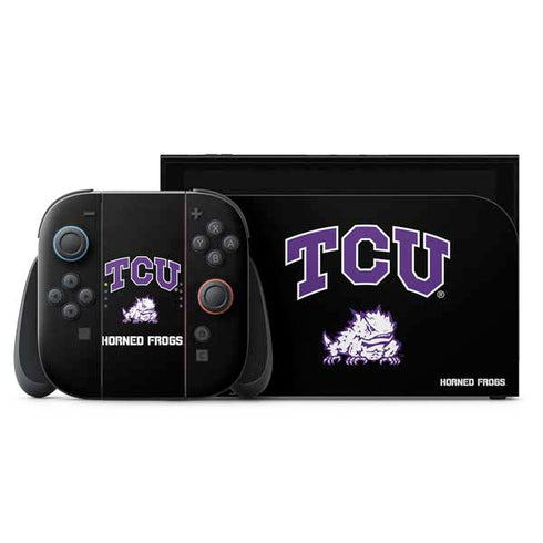 Texas Christian University TCU Horned Frogs Logo Nintendo Skins
