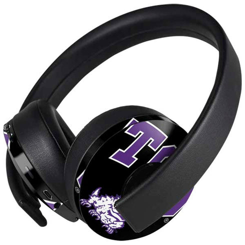 Texas Christian University TCU Horned Frogs Logo PlayStation 4 Gold Wireless Headset Skin