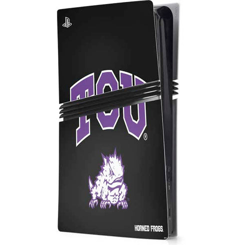 Texas Christian University TCU Horned Frogs Logo PS5 Pro Console Skin