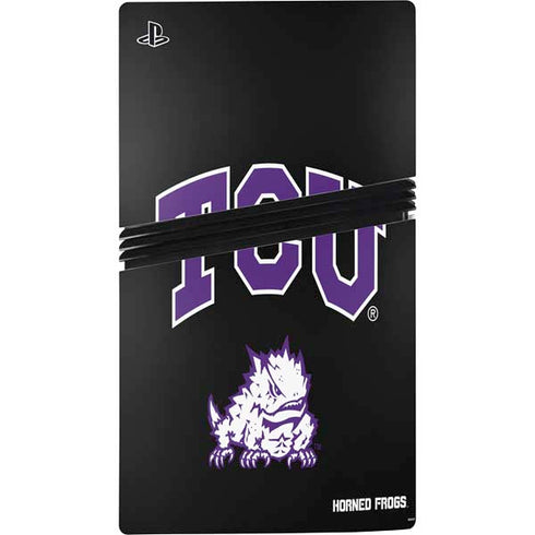 Texas Christian University TCU Horned Frogs Logo PS5 Pro Console Skin