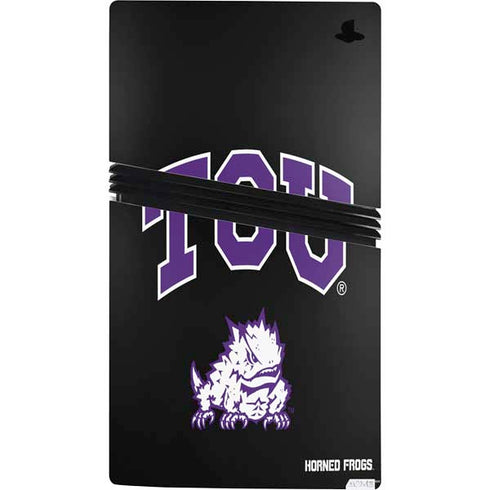 Texas Christian University TCU Horned Frogs Logo PS5 Pro Console Skin