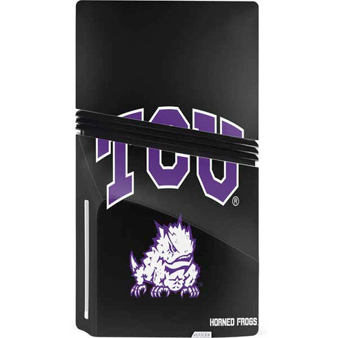 Texas Christian University TCU Horned Frogs Logo PS5 Pro Disk Console Skin