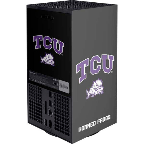 Texas Christian University TCU Horned Frogs Logo XBox Series X Digital Edition Console Skin
