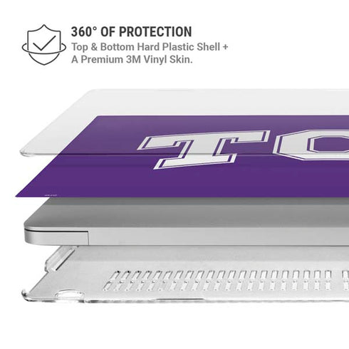 Texas Christian University TCU Horned Frogs MacBook Pro 13in (2020) Case plus Skin