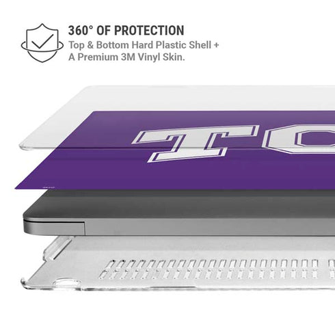 Texas Christian University TCU Horned Frogs MacBook Pro 16in (2021-25) Case plus Skin
