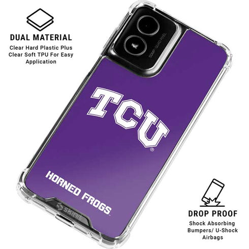 Texas Christian University TCU Horned Frogs Moto G Power 5G (2024) Clear Case