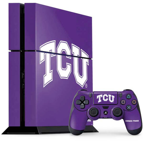 Texas Christian University TCU Horned Frogs PS4 Console and Controller Bundle Skin