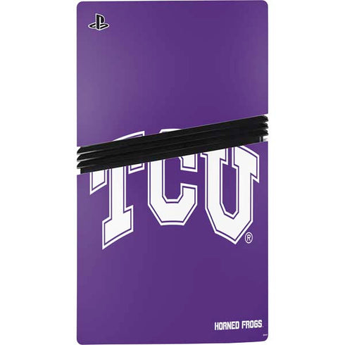 Texas Christian University TCU Horned Frogs PS5 Pro Disk Console Skin
