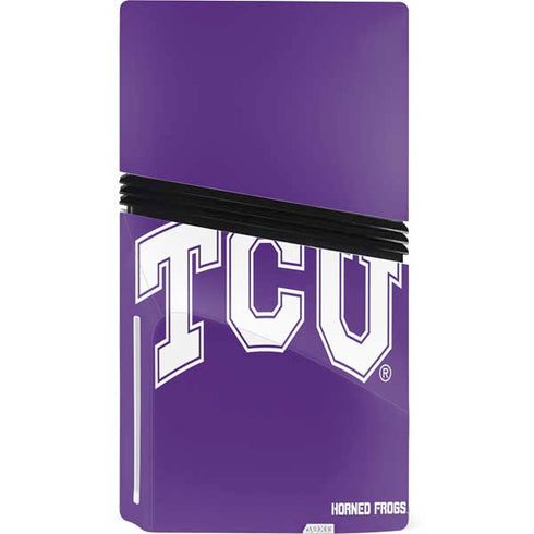 Texas Christian University TCU Horned Frogs PS5 Pro Disk Console Skin