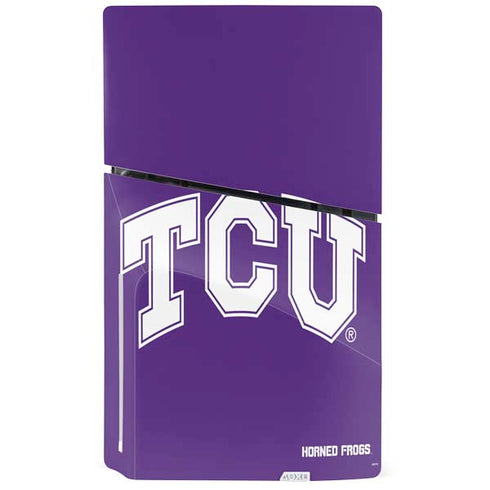 Texas Christian University TCU Horned Frogs PS5 Slim Disk Bundle Skin