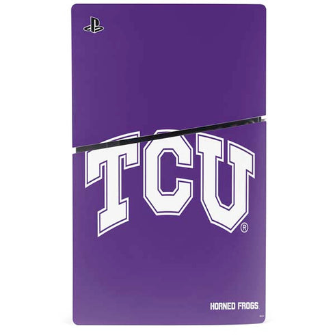 Texas Christian University TCU Horned Frogs PS5 Slim Digital Edition Bundle Skin