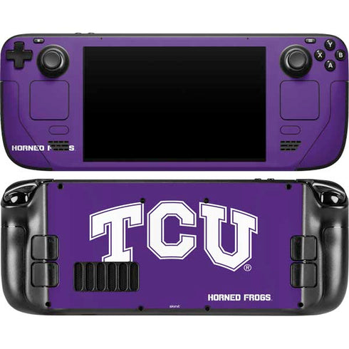 Texas Christian University TCU Horned Frogs Steam Deck Handheld Gaming Computer OLED Skin
