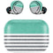 Teal and Grey Stripes Amazon Echo Buds Skin
