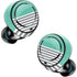 Teal and Grey Stripes Amazon Echo Buds Skin