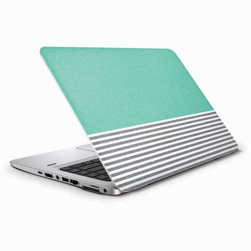Teal and Grey Stripes HP Elitebook Skin