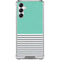 Teal and Grey Stripes Gabb Phone 4 Clear Case