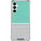Teal and Grey Stripes Galaxy A16 5G Clear Case