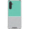 Teal and Grey Stripes Galaxy A17 Clear Case