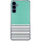 Teal and Grey Stripes Galaxy A35 5G Clear Case