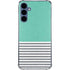 Teal and Grey Stripes Galaxy A35 5G Clear Case