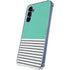 Teal and Grey Stripes Galaxy A35 5G Clear Case