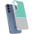 Teal and Grey Stripes Galaxy A35 5G Clear Case