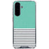 Teal and Grey Stripes Galaxy A36 5G Clear Case