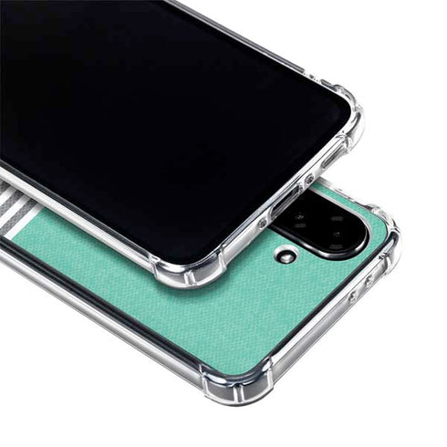 Teal and Grey Stripes Galaxy A36 5G Clear Case