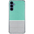 Teal and Grey Stripes Galaxy A55 5G Clear Case