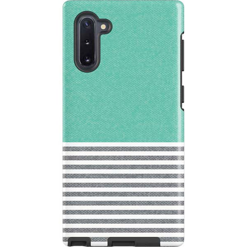 Teal and Grey Stripes Galaxy Cases
