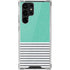 Teal and Grey Stripes Galaxy S22 Ultra Clear Case
