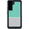 Teal and Grey Stripes Galaxy S24 Plus Waterproof Case